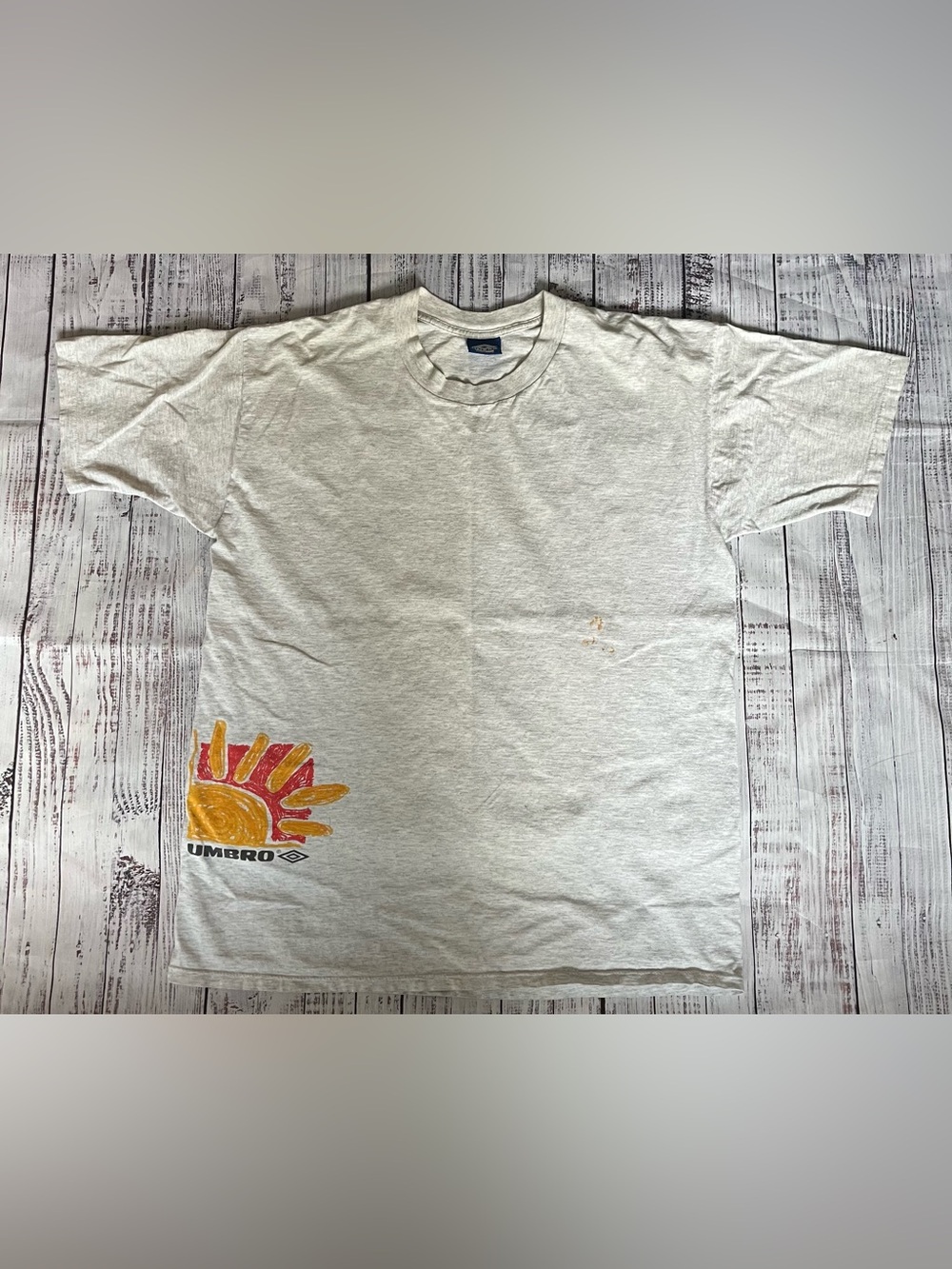 Vintage 90s Umbro Sand Soccer Graphic Tshirt Made in USA Beach Retro XL - Picture 3 of 10